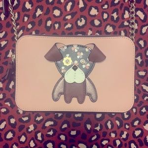 Double zip small crossbody floral pup